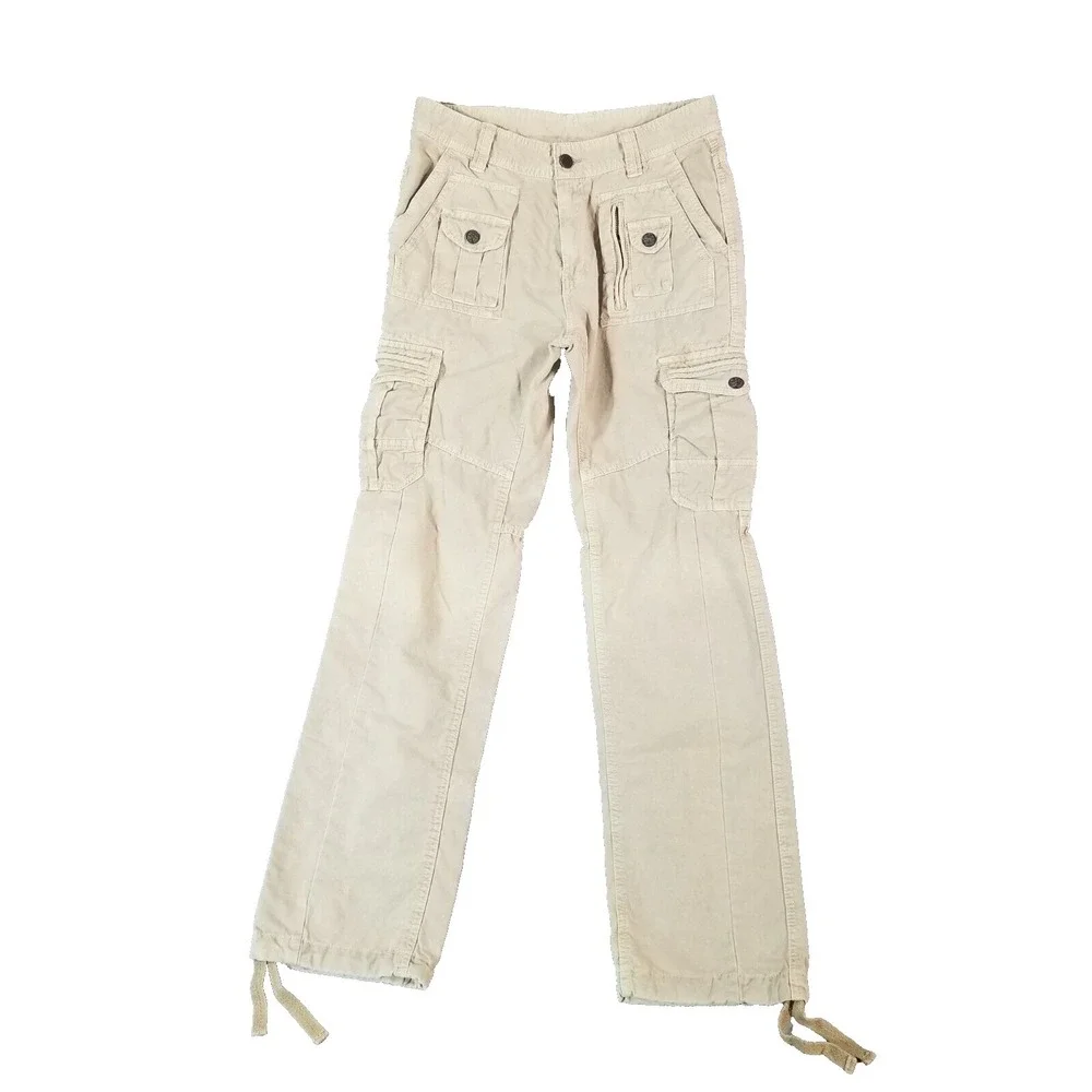 Streetwear Urban cargo pants men's 31x32 beige khaki hipster skate Y2K Hipster